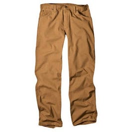 Carpenter Jeans, Duck Fabric, Relaxed Fit, Brown, Men's 42 x 32-In.