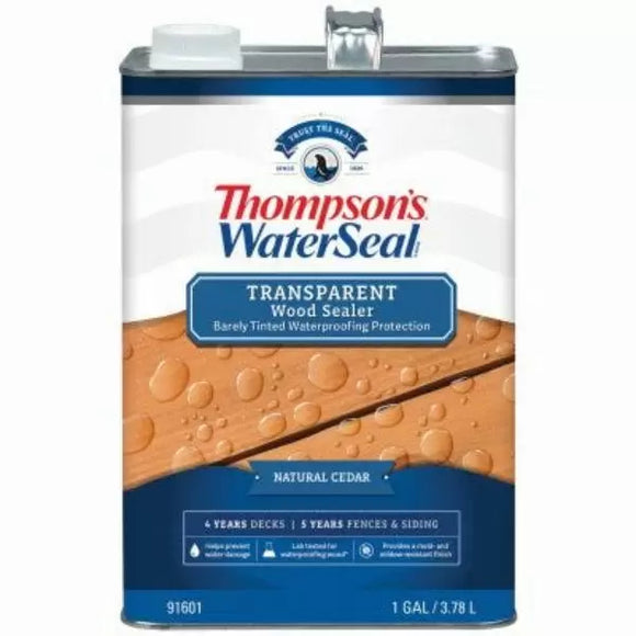 Thompson’s® WaterSeal® Transparent Wood Sealer 1 Gallon Natural Cedar