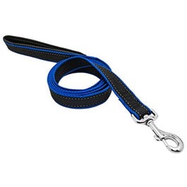 Pet Expert Reflective Dog Leash, Black/Blue, 3/4-In. x 6-Ft.