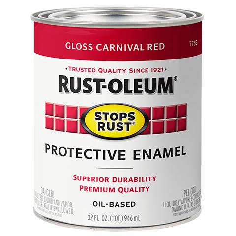 Rust-Oleum® Protective Enamel Brush-On Paint Gloss Carnival Red