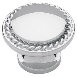 1-1/8-In. Chrome Rope Edged Cabinet Knob