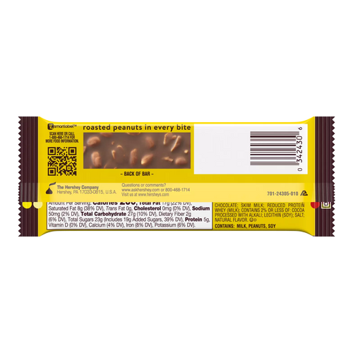 HERSHEY'S MR. GOODBAR Chocolate with Peanuts Candy Bar