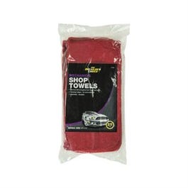 Shop Towel, Red Cotton, 13 x 14-In., 25-Pk.