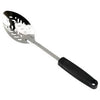 Slotted Spoon, Chrome With Black Molded Handle, 12-In.