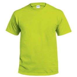 T-Shirt, Short-Sleeve, Safety Green Cotton, Medium