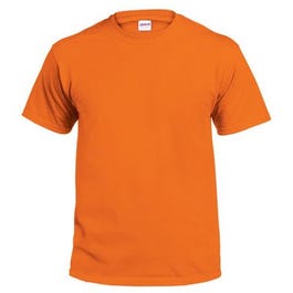 T-Shirt, Short-Sleeve, Safety Orange Cotton, XXL