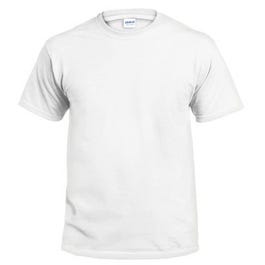 T-Shirt, Short-Sleeve, White Cotton, Large