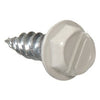 Sheet Metal Self-Piercing Screws, Hex Head, Slotted Gutter, White, 7 x 1/2-In., 1-Lb.