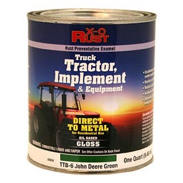 Rust-Preventative Paint & Primer, Direct to Metal, Truck, Tractor, Implement & Equipment, John Deere Green, 1-Qt.