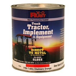 Rust-Preventative Paint & Primer, Direct to Metal, Truck, Tractor, Implement & Equipment, Allis Chalmers Orange, 1-Qt.