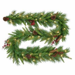 Woodland Berry Artificial Garland, 9-Ft. x 10-In.