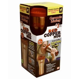 Red Copper & Ceramic Coffee Mug, 16-oz.