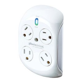 Rotating Surge Protector, White