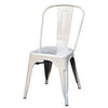 Stackable Cafe Chair, Gray Metal, Stackable