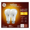 Relax HD LED Light Bulbs, Soft White, 17-Watts, 1,600 Lumens, 2-Pk.