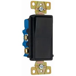 Radiant Decorator Switch, 4-Way, Black, 15-Amps