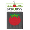 Scrubsy Cloth, Tomato, 100% Cotton Terry, 12 x 12-In.