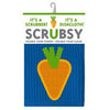 Scrubsy Cloth, Carrot, 100% Cotton Terry, 12 x 12-In.