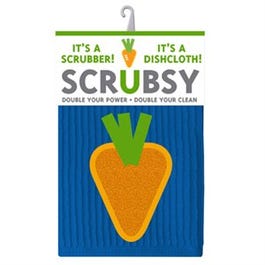 Scrubsy Cloth, Carrot, 100% Cotton Terry, 12 x 12-In.