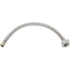 Toilet Connector, Stainless Steel, 1/2 Compression x 7/8 Ballcock x 12-In.