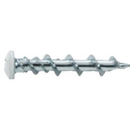 Wall Dog and Screws, White, Phillips, 1-1/4-In., 4-Pk.