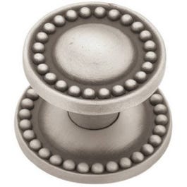 Satin Pewter Beaded Cabinet Knob