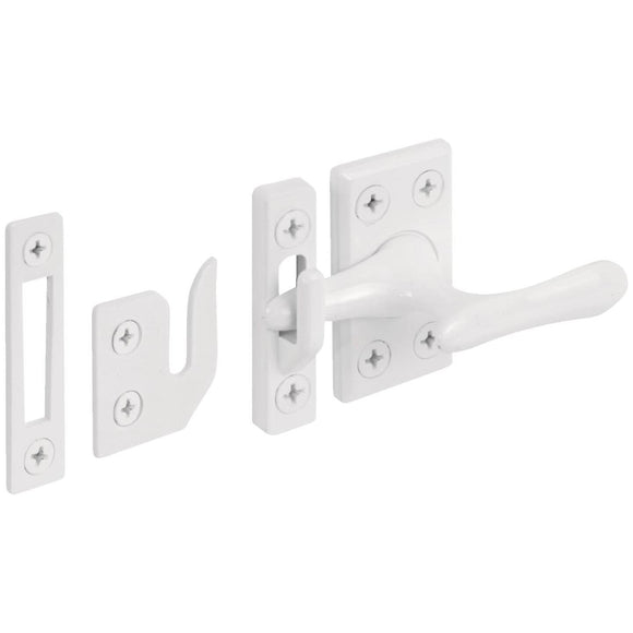 Prime-Line White Casement Window Lock With Keepers