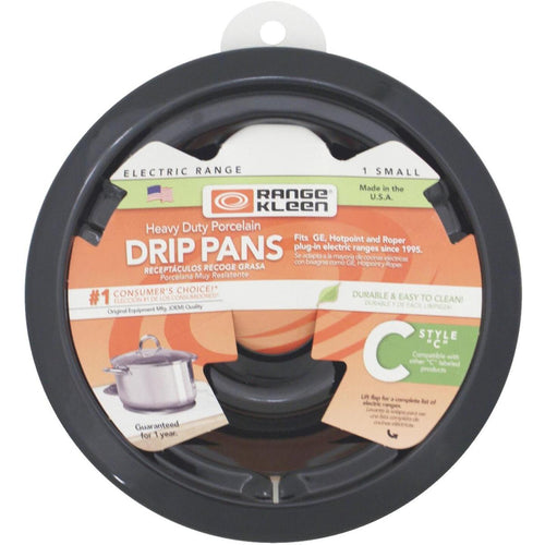 Range Kleen Electric 6 Style C Round Black Drip Pan