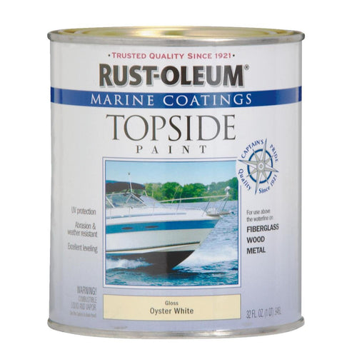 Rust-Oleum Gloss Marine Boat Topside Paint, Oyster White, 1 Qt.