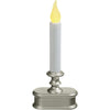 Exodus Economy 3.5 In. W. x 8.5 In. H. x 2 In. D. Pewter LED Battery Operated Candle