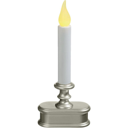 Exodus Economy 3.5 In. W. x 8.5 In. H. x 2 In. D. Pewter LED Battery Operated Candle