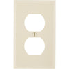 Leviton Commercial Grade 1-Gang Thermoplastic Outlet Wall Plate, Ivory