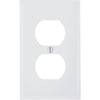 Leviton Commercial Grade 1-Gang Thermoplastic Outlet Wall Plate, White