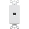 Leviton Decora White Flush Mount Telephone Jack