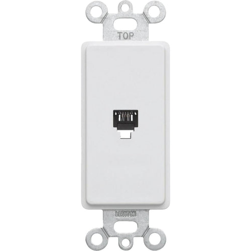 Leviton Decora White Flush Mount Telephone Jack