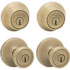 Security Combination Lockset, Antique Brass