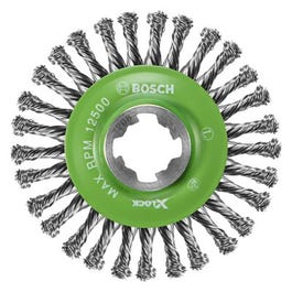 X-Lock Knotted Wire Wheel, Stainless Steel, 4.5-In.