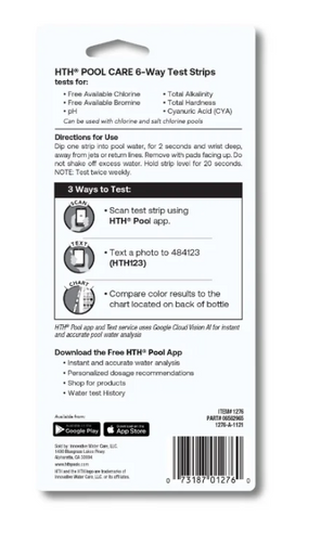 HTH™ Pool Care 6-Way Test Strips: Pool Test Strips