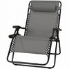 Four Seasons Courtyard Sunny Isles Zero Gravity Chair Coated Steel Frame Graphite Gray