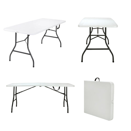 COSCO Deluxe 6 foot x 30 inch Fold-in-Half Blow Molded Table