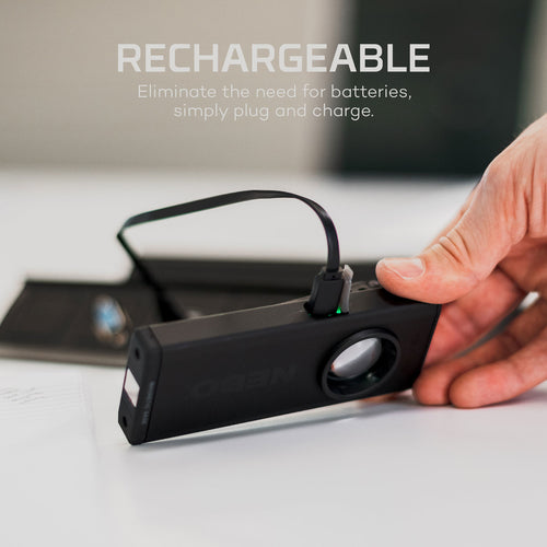 NEBO SLIM+ Best Rechargeable Pocket Light with Laser Pointer and Power Bank