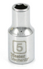 Master Mechanic Metric Shallow Socket, 6-Point, 1/4 In. Drive, 5mm