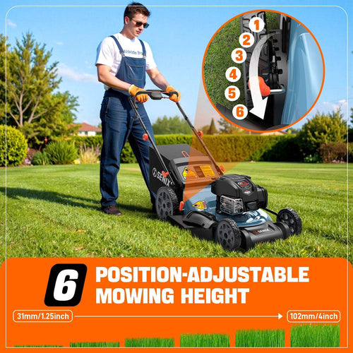 Senix 22 163cc Gas Self-Propelled Lawn Mower, 3-in-1