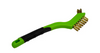 Forney Scratch Brush with Plastic Handle, Brass, 3 x 7 Rows