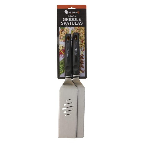 Mr. Bar-B-Q 2 Piece Spatula Set- 1 Slotted, 1 Solid