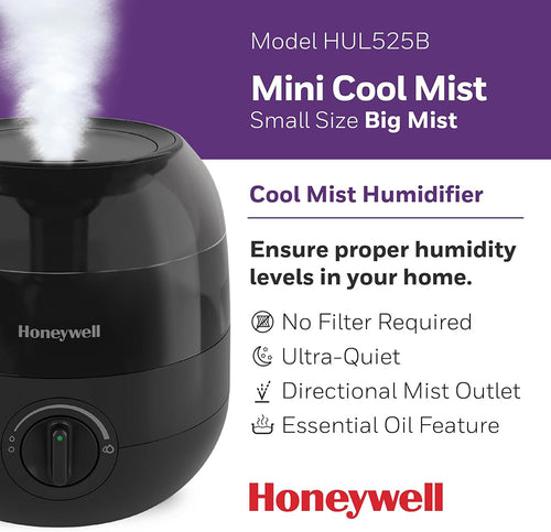Honeywell Mini Cool Mist Humidifier - Black, HUL525B