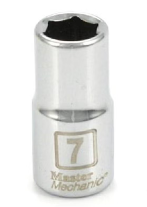 Master Mechanic 1/4 In. Drive 7mm 6-Point Socket
