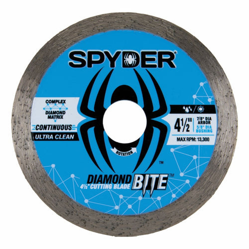 Spyder 4-1/2 Wet/Dry Continuous Diamond Saw Blade Diamond Bite™