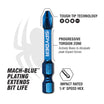 Spyder 8-Piece 1 Impact Driver Bit Set (PH1, PH2, SQ1, SQ2, T20, T25 x 2 & 3 Bit Holder) Mach-Blue®