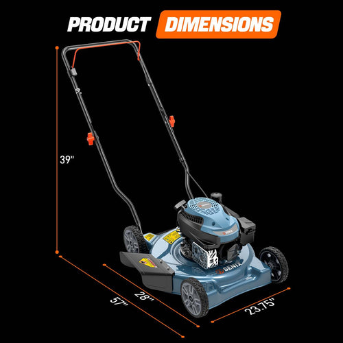 Senix 20 144cc 4-Cycle Gas Push Lawn Mower with Side Discharge LSPG-L4